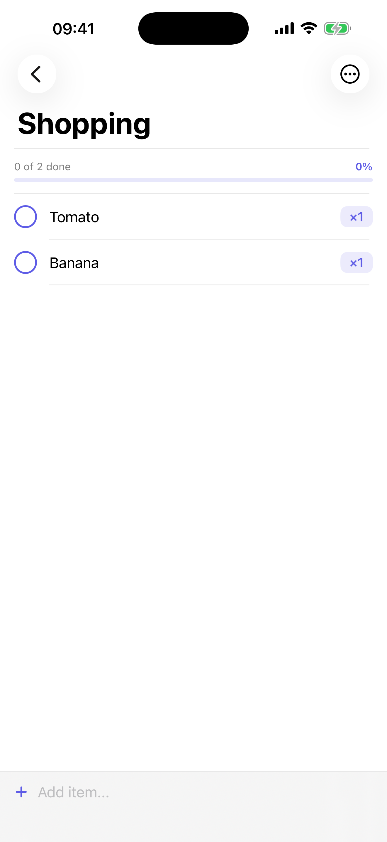 Shopping list